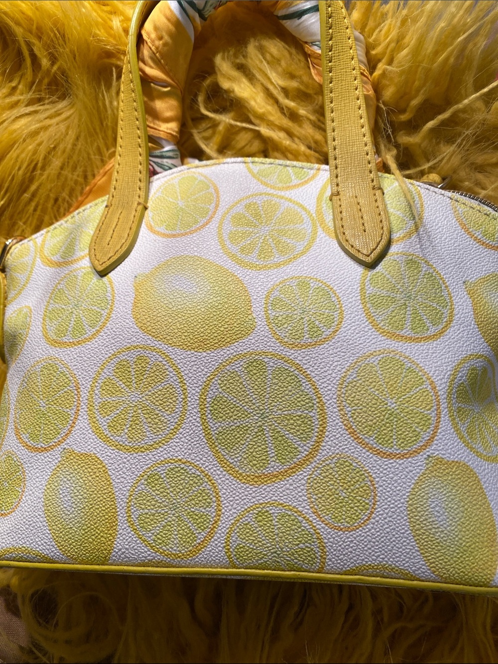 Dooney & Bourke Yellow Lemon-Print Top-Handle Satchel With Dustbag Bundle - Picture 7 of 10